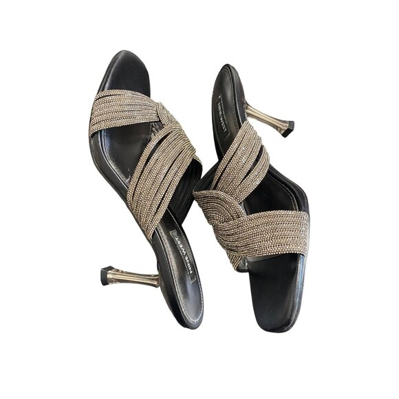 NINE WEST Women’s Dancy5 Heeled Sandals NIB Size 8.5M Black - Picture 3 of 6